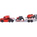 Игрушка тягач с трактором Massey Ferguson Dickie Toys Перевозчик фермерской техники 32 см (3735004) title=