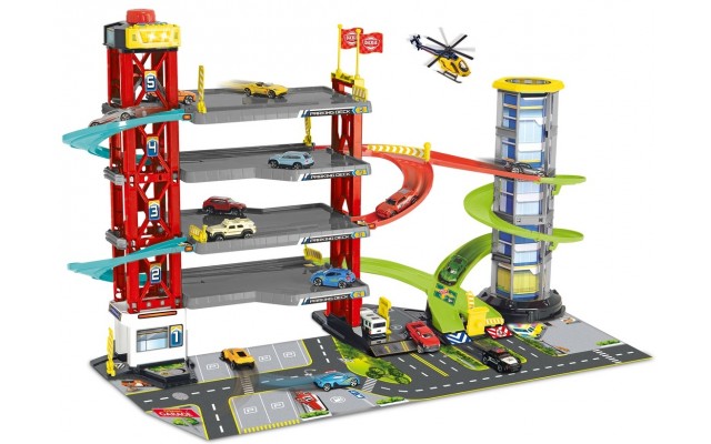 Іграшка паркінг Dickie Toys на 4 рівня з ліфтом, машинками, світло та звук  (3339000)