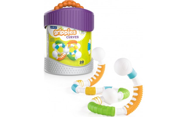 Магнітний конструктор Guidecraft Grippies Curves, 20 деталей (G8319)