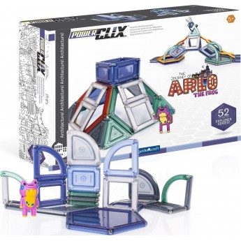 Магнитный конструктор Guidecraft PowerClix Explorer Series Архитектура, 52 детали (G9472)