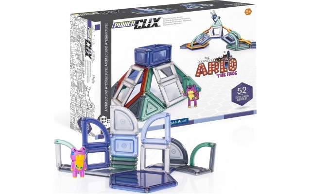 Магнитный конструктор Guidecraft PowerClix Explorer Series Архитектура, 52 детали (G9472)