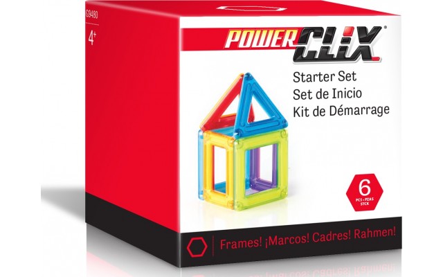 Магнитный конструктор Guidecraft PowerClix Frames Базовый набор, 6 деталей (G9480)