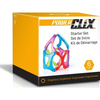 Магнітний конструктор Guidecraft PowerClix Organics Базовий набір, 6 деталей (G9482)