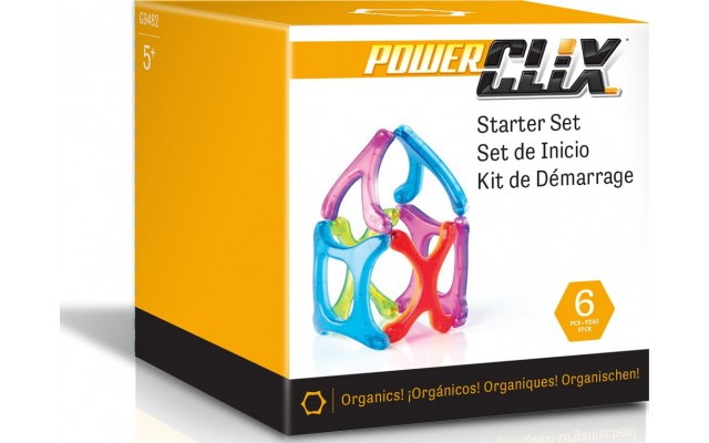 Магнітний конструктор Guidecraft PowerClix Organics Базовий набір, 6 деталей (G9482)