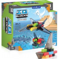 Конструктор Guidecraft IO Blocks Літаки і кораблі з доповненою 3d реальністю, 59 деталей (G9608)