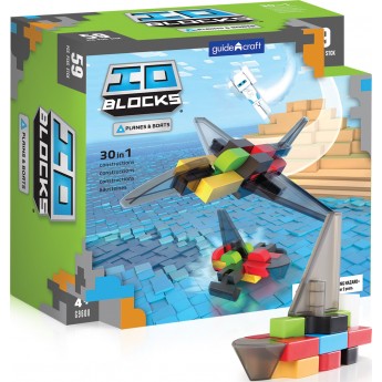 Конструктор Guidecraft IO Blocks Самолеты и корабли с дополненной 3d реальностью, 59 деталей (G9608)