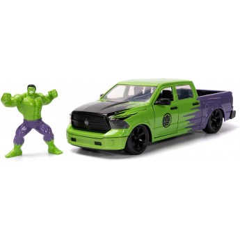 Коллекционная машинка Jada Марвел Мстители RAM 1500 (2014) с фигуркой Халка металлическая 1:24 (253225029)