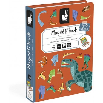 Магнитная развивающая книга Janod Динозавры (J02590)