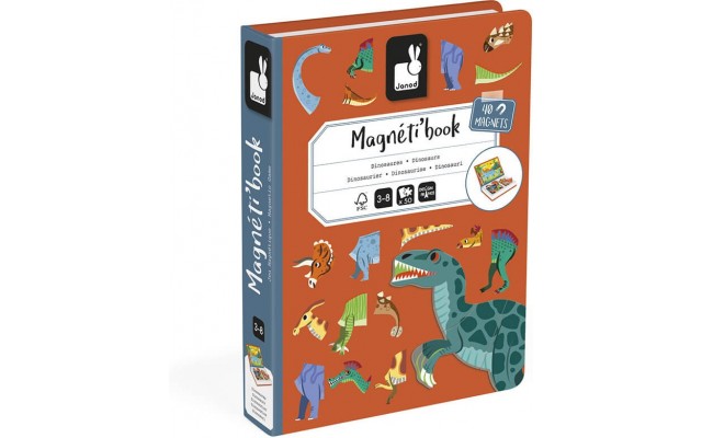 Магнітна розвивальна книга Janod Динозаври (J02590)