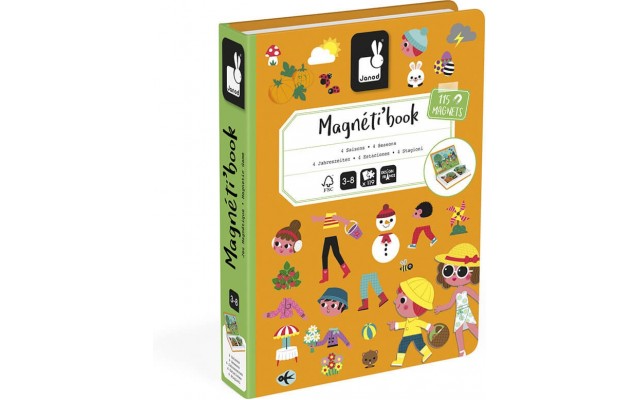 Магнітна розвивальна книга Janod 4 сезони (J02721)