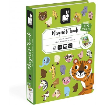 Магнитная развивающая книга Janod Животные (J02723)