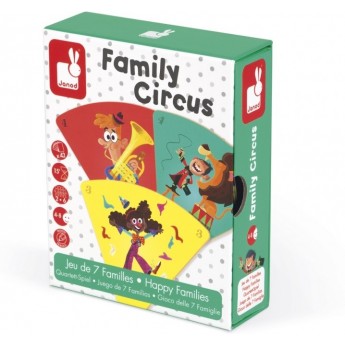 Настольная карточная игра Janod Happy Families Цирк (J02755)