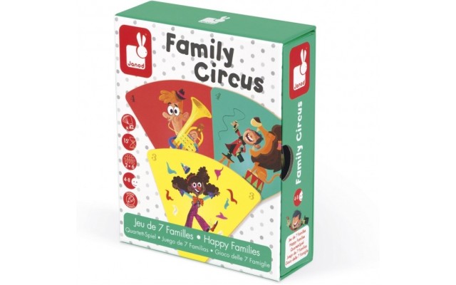 Настільна карткова гра Janod Happy Families Цирк (J02755)