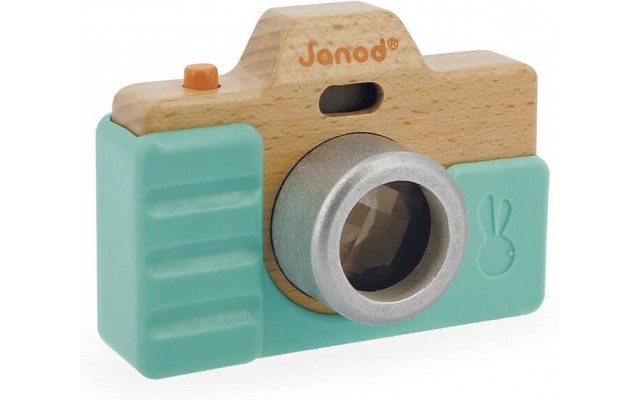 Деревянная игрушка Janod Фотоаппарат со звуком, вспышкой и калейдоскопом (J05381)