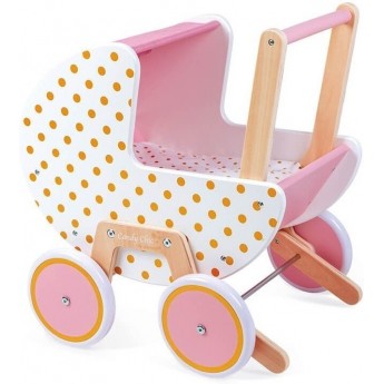 Деревянная коляска для кукол Janod Candy Chic (J05886)