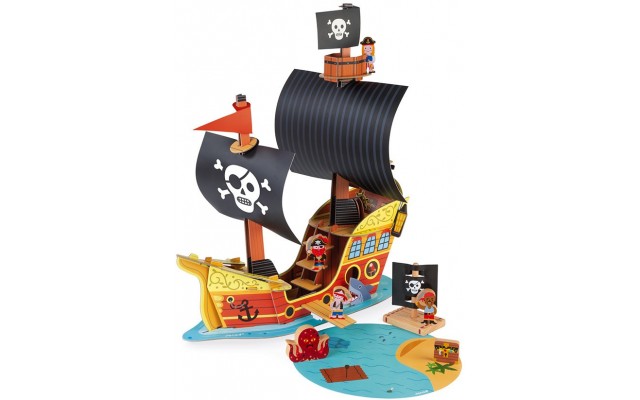 Игровой набор Janod Корабль пиратов 3D (J08579)