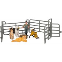 Набор фигурок Kids Team Ферма: фермер, собака, кролик и два кота за ограждением (Q9899-X13_1)