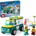 Конструктор LEGO City Карета скорой помощи и сноубордист 79 деталей (60403) title=