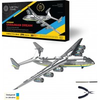 Колекційна модель-конструктор Metal Time Ukrainian Dream Official Edition механічний літак Мрія АН-225 офіційне видання (MT001)