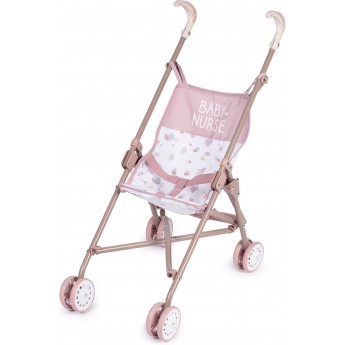Коляска-трость для куклы Smoby Baby Nurse Розовая пудра (220407)