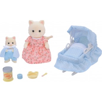 Набір фігурок Sylvanian Families Мама-кішка з малюком та колискою (5433)