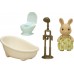 Игровой набор Sylvanian Families Ванная комната с фигуркой Сестренка Солнечный кролик (5550) title=