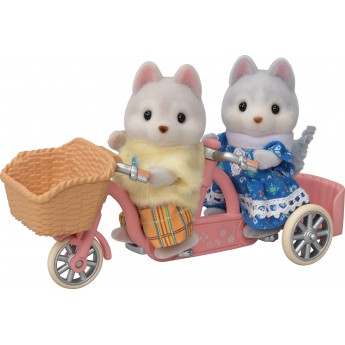Набір фігурок Sylvanian Families Малюки Хаскі на велосипеді (5637)