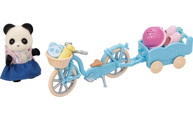 Ігровий набір Sylvanian Families Панда з велосипедом та роликами (5652)