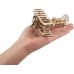 Деревянный механический 3D конструктор Ukrainian Gears Мини-биплан (70159) title=