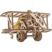 Деревянный механический 3D конструктор Ukrainian Gears Мини-биплан (70159) title=