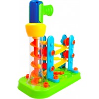 Детский набор для сборки Edu-Toys Горка-зигзаг с инструментами 54 детали (JS021)