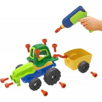Дитячий набір для збирання Edu-Toys Трактор з інструментами 29 деталей (JS030)