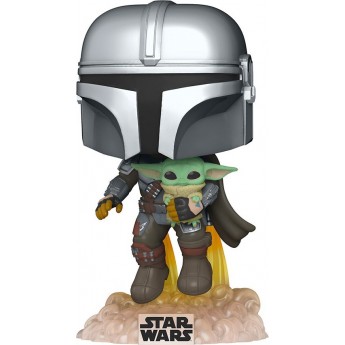 Фигурка Funko Pop Star Wars Мандалорец с малышом, 9.6 см (50959)