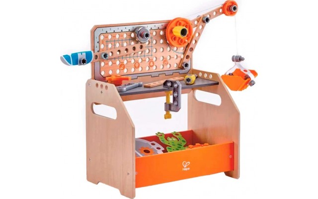 Конструктор Hape Junior Inventor Науковий верстак 58 деталей (E3028)