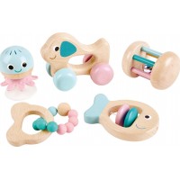 Набор погремушек Hape Сенсорика 5 игрушек для развития (E0108)