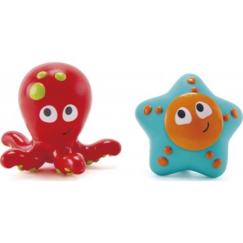 Набор игрушек Hape Осьминог и морская звезда для ванной (E0213)