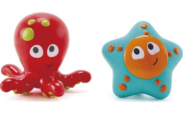 Набор игрушек Hape Осьминог и морская звезда для ванной (E0213)