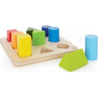 Сортер Hape Фигуры и размеры деревянный для раннего развития (E0426)