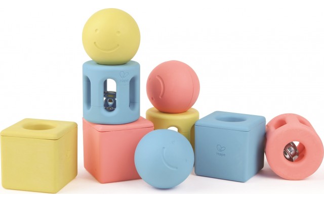 Набор погремушек Hape Геометрические фигуры 9 в 1 (E0456)