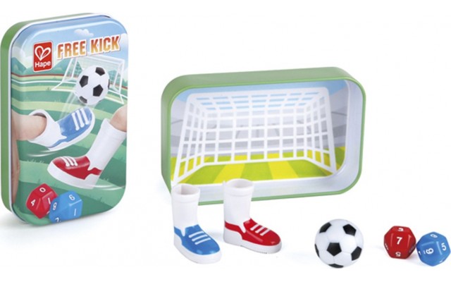 Настольная игра Hape Штрафной удар с футбольными бутсами и кубиками (E0475)