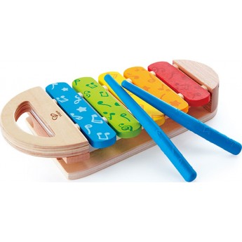 Ксилофон Hape Радуга с 5 нотами и палочками (E0606)
