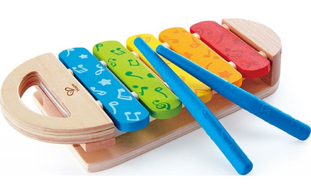 Ксилофон Hape Веселка з 5 нотами та паличками (E0606)