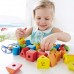 Деревянные кубики-шнуровка Hape Фигуры 32 детали (E1019) title=
