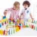 Динамический конструктор Hape Динамо 107 элементов, цветное домино (E1042) title=