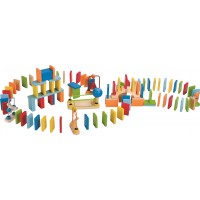 Динамический конструктор Hape Динамо 107 элементов, цветное домино (E1042)