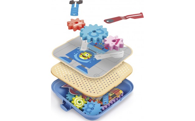 Игровой набор Hape Увлекательные шестеренки 115 элементов (E1065)