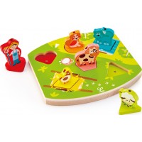 Звуковая рамка-вкладыш Hape На ферме с фигурками животных (E1614)