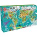 Пазл-игра Hape Карта мира 100 эл. с персонажами (E1626) title=