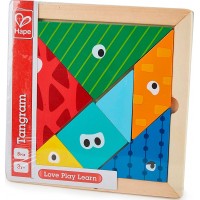 Игра-головоломка Hape Деревянный танграм с 7 деталями (E1630)