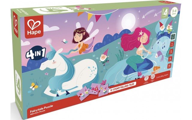Пазл Hape Казки 4 в 1 з 57 деталями (E1640)
